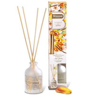 Изображение товара Ароматический диффузор Breesal Aroma Sphere 1001 ночь 40 мл с палочками для дома Изображение товара Ароматический диффузор Breesal Aroma Sphere 1001 ночь 40 мл с палочками для дома