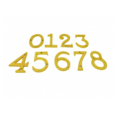 Изображение товара Цифра металлическая Локри №3 золотая 5.1 см комплект для декора