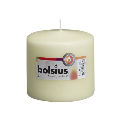 Изображение товара Декоративная цилиндрическая свеча Bolsius 10х10 см кремовая