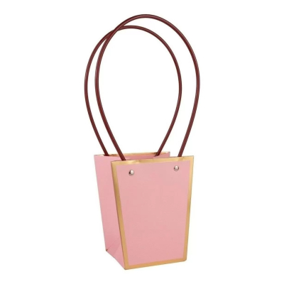 Изображение товара Пакет для цветов Азалия водостойкий, светло-розовый, 13х9,5х13 см