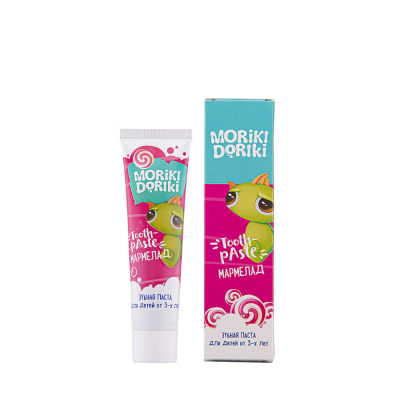 Изображение товара Детская зубная паста Moriki Doriki Горошек 65г без фтора для малышей от 3 лет