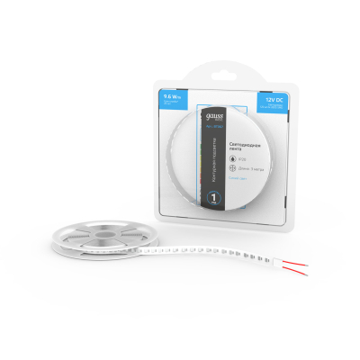 Изображение товара Лента Gauss Basic LED 2835/120 12V синий 3м IP20 9,6W/m 624lm/m Изображение товара Лента Gauss Basic LED 2835/120 12V синий 3м IP20 9,6W/m 624lm/m