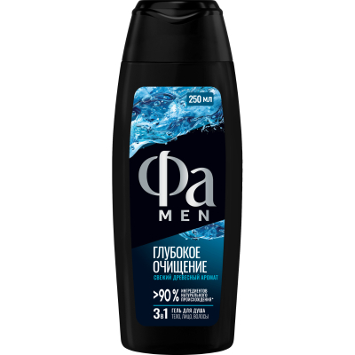 Изображение товара Гель для душа Фа Men Глубокое очищение 250 мл для мужчин
