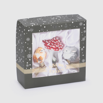 Изображение товара Набор ёлочных игрушек Snow and Stars цыпленок гриб зайчик 3 шт праздничное украшение