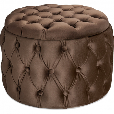 Изображение товара Пуф с крышкой Glasar 49-281M 50x50x38 см венюровая обивка и отделение