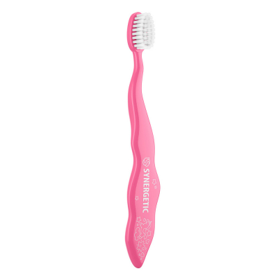 Изображение товара Детская зубная щетка Synergetic для детей от 3 до 6 лет, мягкая (розовая)