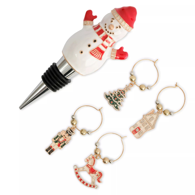 Изображение товара Набор Anna Lafarg пробка для бутылки+подвесками снеговик 5 предметов