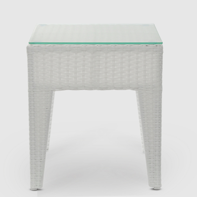 Изображение товара Столик приставной Ns Rattan 086-SL/WH-08F со стеклом Изображение товара Столик приставной Ns Rattan 086-SL/WH-08F со стеклом