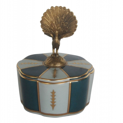 Изображение товара Шкатулка с павлином Glasar 12x12x15см