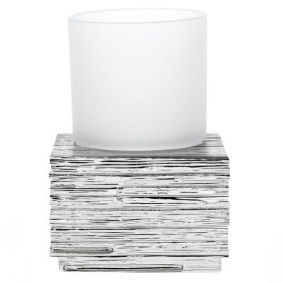 Изображение товара Стакан для щеток Ridder Brick Silver 8,3х8,3х9,5 см