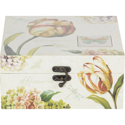 Изображение товара Шкатулка Glasar Тюльпаны 26x26x12 см для драгоценностей и бижутерии