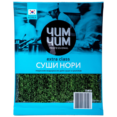Изображение товара Водоросли Чим-Чим морские порфира для суши нори 24 г Изображение товара Водоросли Чим-Чим морские порфира для суши нори 24 г