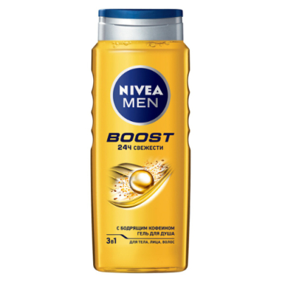 Изображение товара Гель для душа Nivea Boost 500 мл с кофеином Изображение товара Гель для душа Nivea Boost 500 мл с кофеином