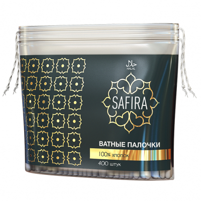 Изображение товара Ватные палочки Safira 400 шт в пакете для деликатных процедур гигиены и ухода
