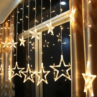 Изображение товара Электрогирлянда Reason занавес звезд 138 LED теплый белый IP44 для улицы и интерьера