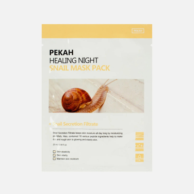 Изображение товара Маска тканевая Pekah Healing night вечерняя омолаживающая с муцином улитки 25 мл