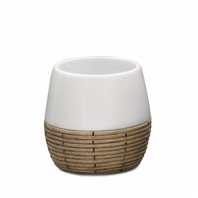 Изображение товара Стакан для ванной Ridder Safari белый 10х9,5 см для зубных щеток