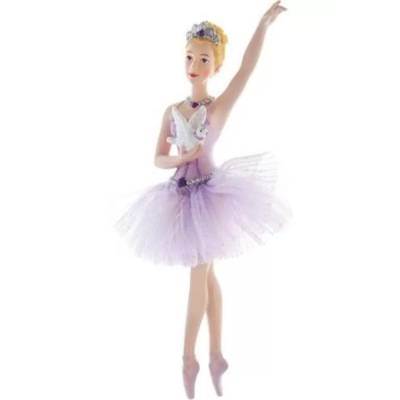 Изображение товара Елочная игрушка балерина Kurt S. Adler 15 см фиолетовая