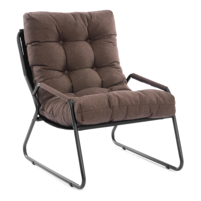 Изображение товара Кресло TC Эрго рогожка коричневое стильное интерьерное 120 кг