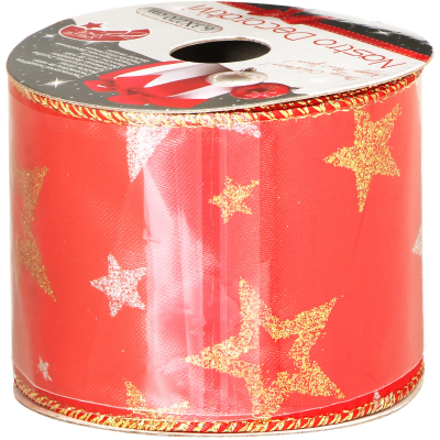 Изображение товара Подарочная декоративная лента DueEsse Christmas 270 см красная