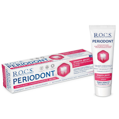 Изображение товара Зубная паста Rocs Periodont для десен и чувствительных зубов 94 г