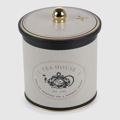 Изображение товара Емкость Evle linen texture 2.1 л банка для хранения продуктов металлическая