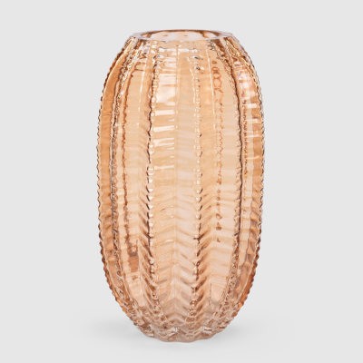 Изображение товара Стеклянная золотистая ваза Mercury Deco 15х28 см