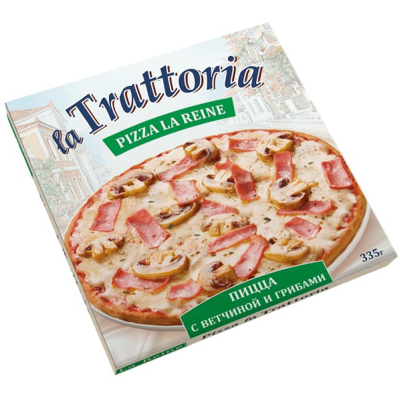 Изображение товара Пицца La Trattoria с ветчиной и грибами замороженная 335 г Изображение товара Пицца La Trattoria с ветчиной и грибами замороженная 335 г