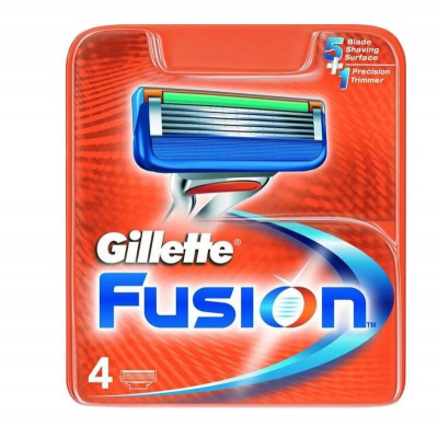 Изображение товара Сменные кассеты Gillette Fusion 4 шт для гладкого бритья Мужские сменные кассеты для станка