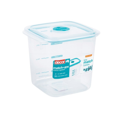 Изображение товара Контейнер пищевой Decor с клапаном 15,1x14,5x14,3 см 1,75 л бирюзовый Изображение товара Контейнер пищевой Decor с клапаном 15,1x14,5x14,3 см 1,75 л бирюзовый