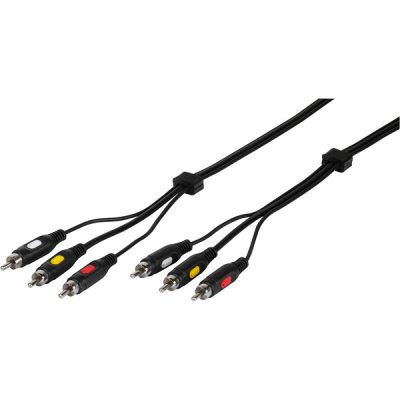 Изображение товара Кабель Vivanco 47029 3RCA-3RCA 2 м для передачи видео и аудио