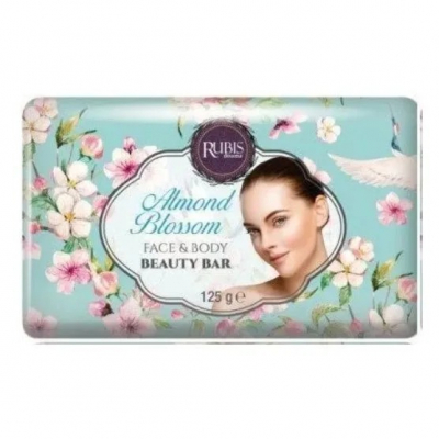 Изображение товара Мыло туалетное Rubis almond blossom 125г для ухода за кожей и ароматом Изображение товара Мыло туалетное Rubis almond blossom 125г для ухода за кожей и ароматом