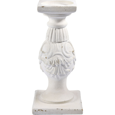 Изображение товара Подсвечник Glasar античный белый 12х12х29 см из магнезита для интерьера Изображение товара Подсвечник Glasar античный белый 12х12х29 см из магнезита для интерьера