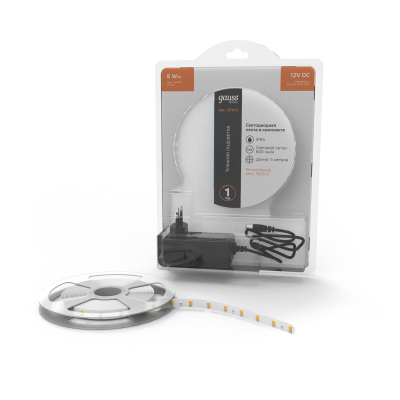 Изображение товара Лента Gauss LED комплект IP65 3000K 500мм с блоком питания