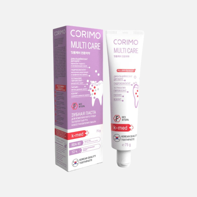Изображение товара Зубная паста Corimo Multi care профилактическая для комплексного ухода за полостью рта и восстановления эмали 75 г Изображение товара Зубная паста Corimo Multi care профилактическая для комплексного ухода за полостью рта и восстановления эмали 75 г