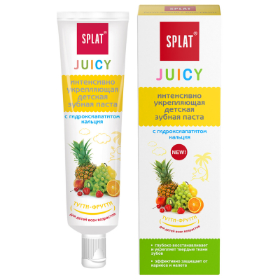 Изображение товара Детская зубная паста SPLAT Juicy ТУТТИ-ФРУТТИ 35 мл натуральная укрепляющая