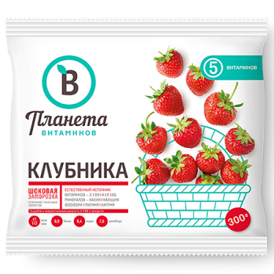 Изображение товара Клубника Планета Витаминов замороженная 300 г