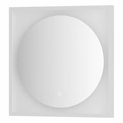 Изображение товара Зеркало Defesto Еclipse 60х60 12W белая рама, с LED-подсветкой, сенсорный выключатель, нейтральный свет DF 2226S