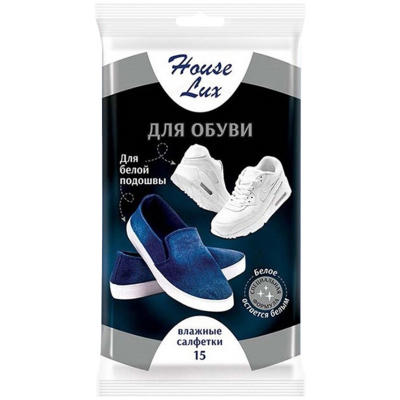 Изображение товара Салфетки влажные для обуви House Lux для белой подошвы 15 шт 30612 Изображение товара Салфетки влажные для обуви House Lux для белой подошвы 15 шт 30612