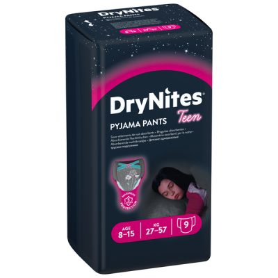 Изображение товара Трусики DryNites для девочек 8-15 лет 9 шт впитывающие ночные одноразовые