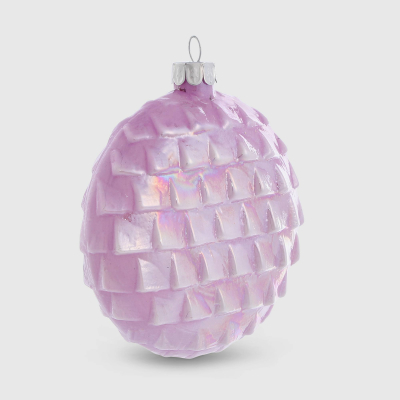 Изображение товара Шар стеклянный Yancheng Shiny фиолетовый орнамент 10х3х10 см
