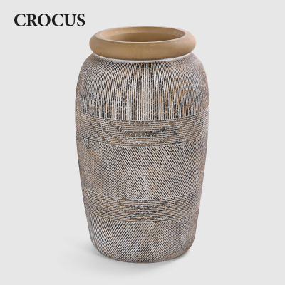 Изображение товара Напольная ваза Crocus бежево-коричневая 42х42х71,5 см