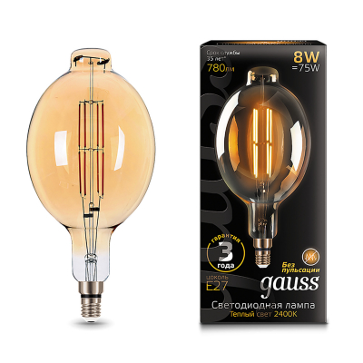 Изображение товара Лампа gauss vintage bt180 8w e27 g 2400k