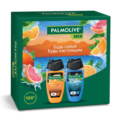 Изображение товара Подарочный набор Palmolive Men: Гели Спорт и Цитрусовый заряд 250 мл