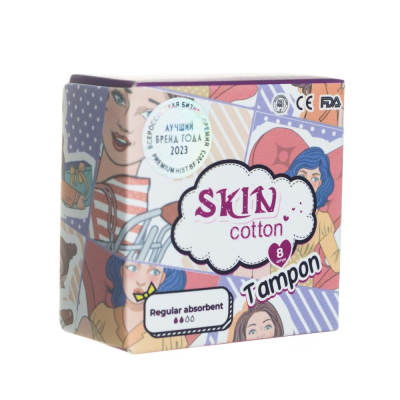 Изображение товара Гигиенические тампоны SkinCotton Regular 8 шт для женской гигиены Изображение товара Гигиенические тампоны SkinCotton Regular 8 шт для женской гигиены
