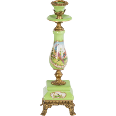 Изображение товара Подсвечник Glasar из фарфора с бронзой, ручная работа, китайский стиль