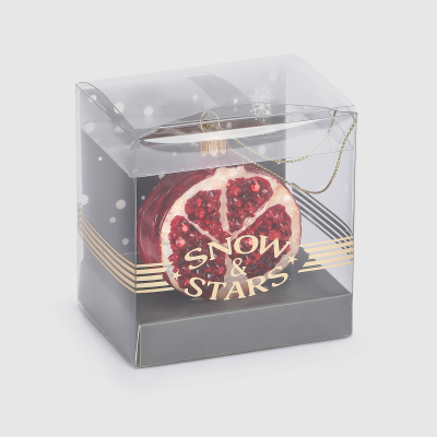 Изображение товара Игрушка Snow and Stars гранат - елочное украшение из стекла