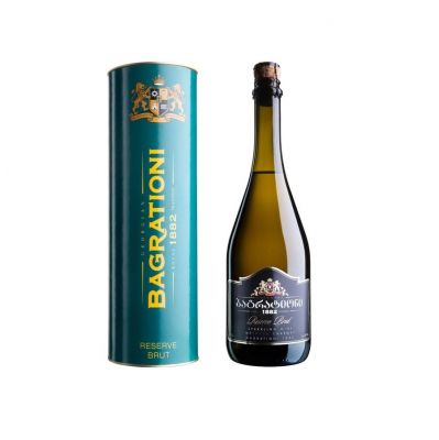 Изображение товара Игристое вино Bagrationi Reserve Brut 0. 75 л - сухое белое с фруктовыми нотами Изображение товара Игристое вино Bagrationi Reserve Brut 0. 75 л - сухое белое с фруктовыми нотами
