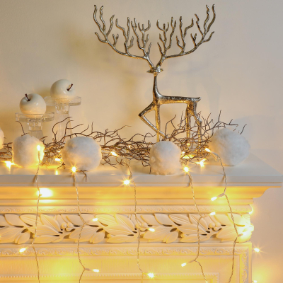 Изображение товара Электрогирлянда новогодняя Reason 50 LED для улицы теплый белый без стартового шнура