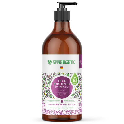 Изображение товара Гель для душа Synergetic Цветущий инжир и лотос 750 мл